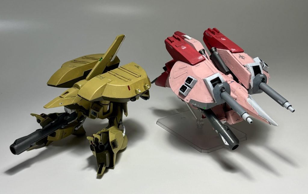 同じく、ガザ系で、SFS用途のガザG(MA形態)とパシャリ。ガザG 風https://gumpla.jp/old/2149033