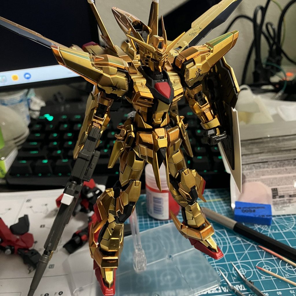 ガンプラRG未塗装トップコート完成品セット ガンプラRG未塗装トップコート完成品セット 止み