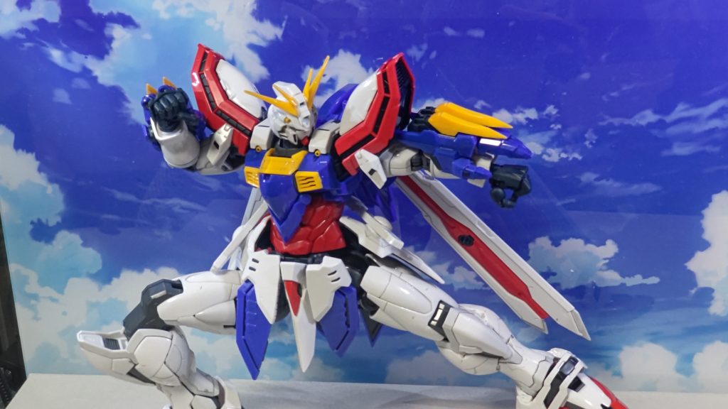 劇中決勝大会前の演舞ポーズを再現✨マスターガンダムのMG再版して欲しい😅可動域も文句無しで格闘シーン再現が捗ります🤤