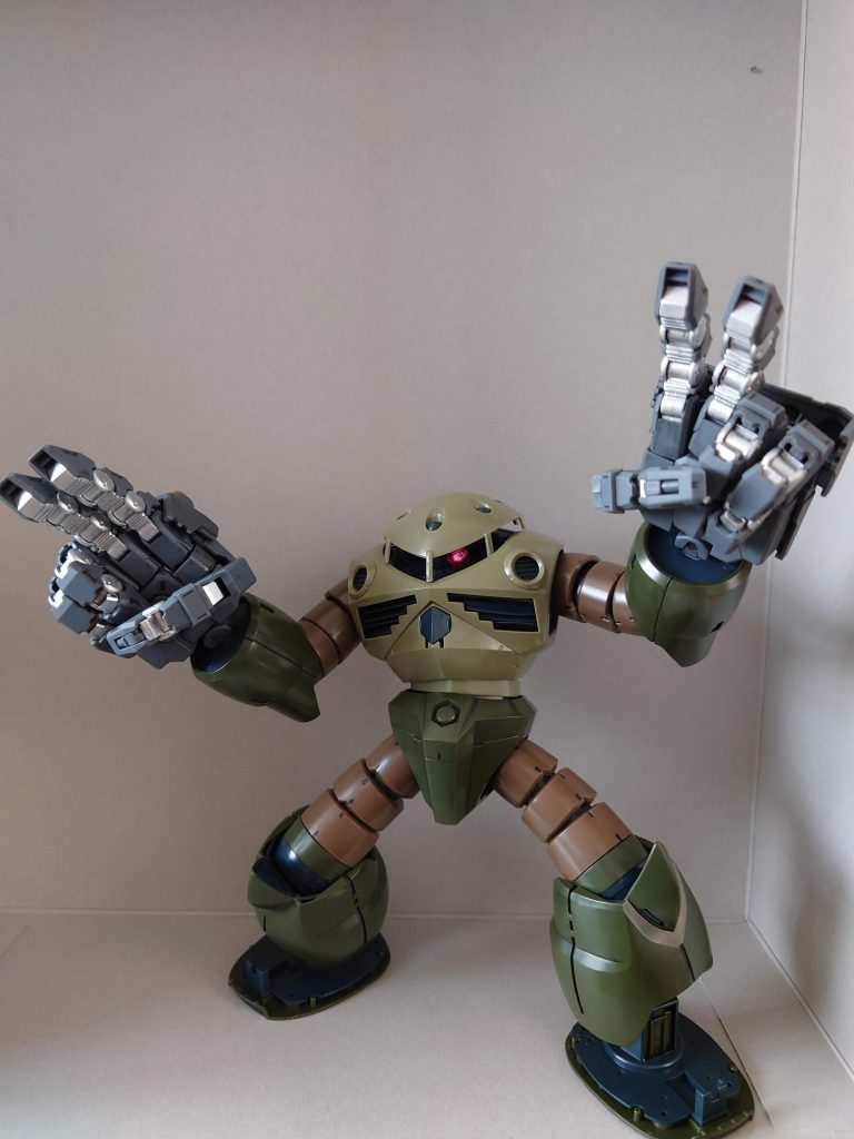 優勝したもんねーーー！のポーズ指関節の塗装が剥げそうでビビりまくり弱腰になります。 