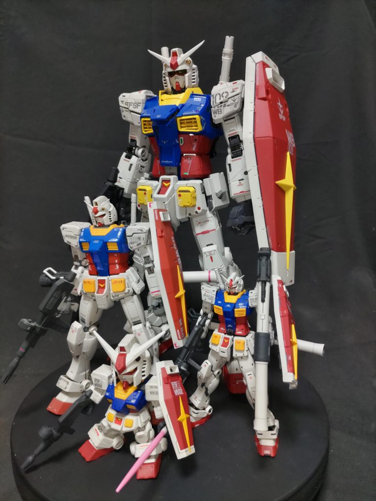 PG,MG,RG.SDガンダム揃い踏み