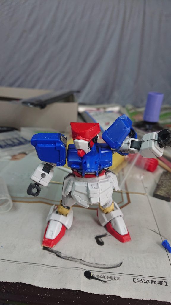 肩に可動を追加したので怒り肩にもできます