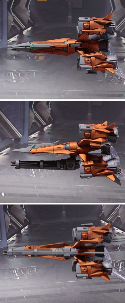 ガンバレルストライカーの真上、真横、真下。