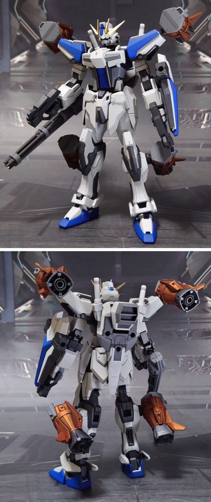 ビルドストライクエクシードギャラクシーkに、ガンバレルを流用して装備。3mm径のジョイントで繋ぐことで、自由なカスタマイズが可能。