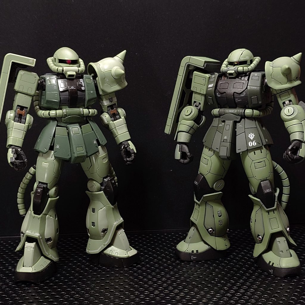 参考にしたRGとの比較。寄せられたようなそうでもないような... 