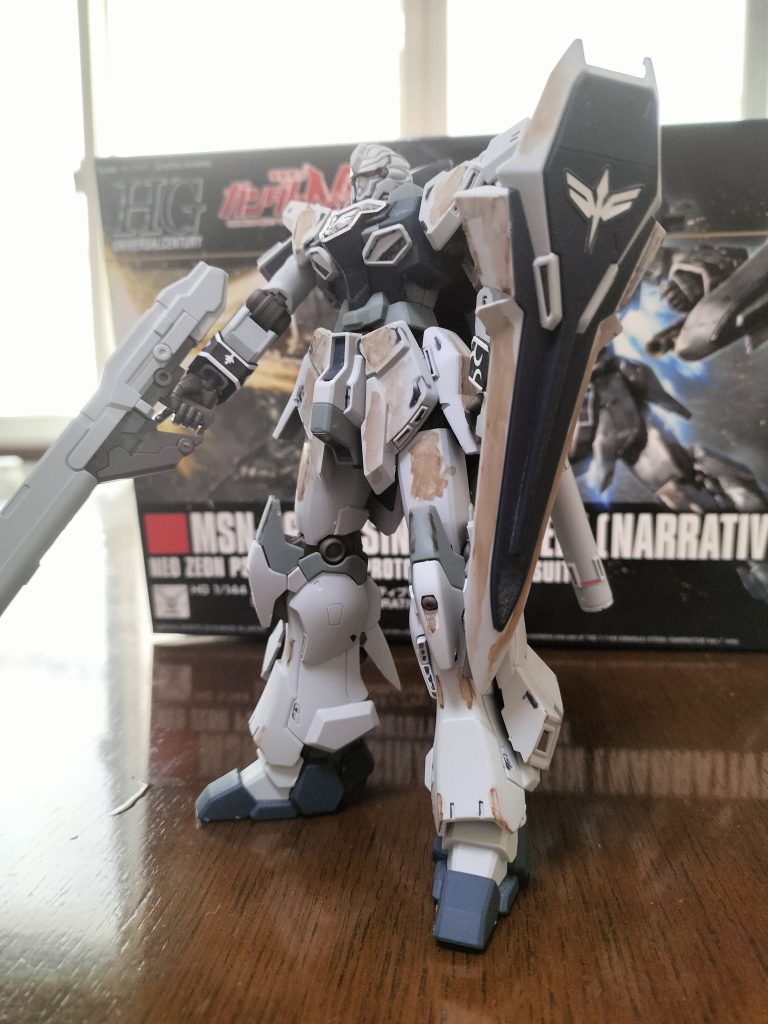 HGUCシナンジュ・スタイン無塗装、ウェザリング仕上げ–2枚目/制作者:tsuyochaXXX