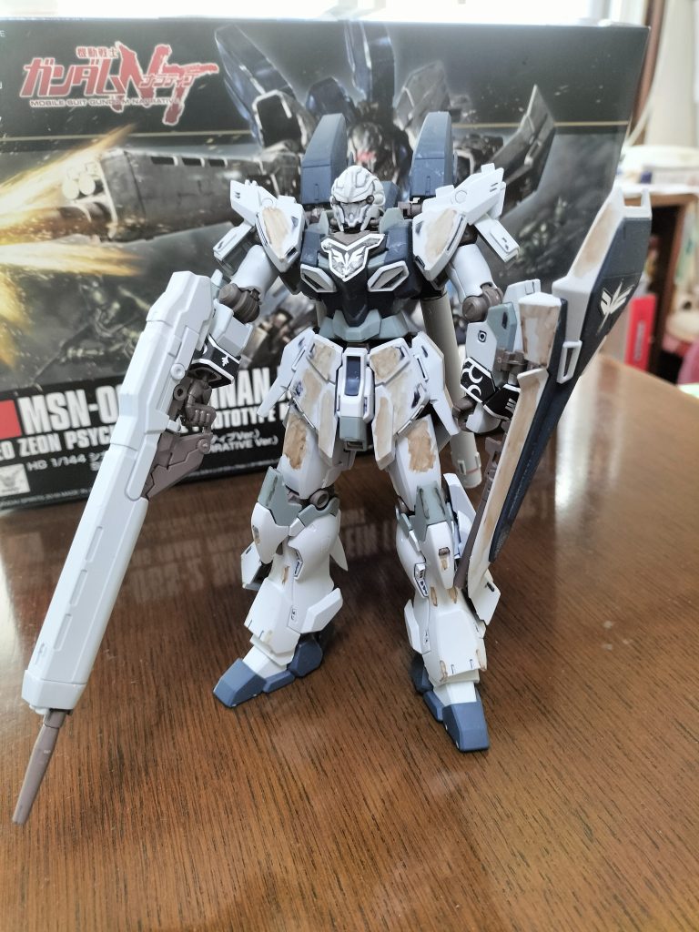 HGUCシナンジュ・スタイン無塗装、ウェザリング仕上げ–4枚目/制作者:tsuyochaXXX