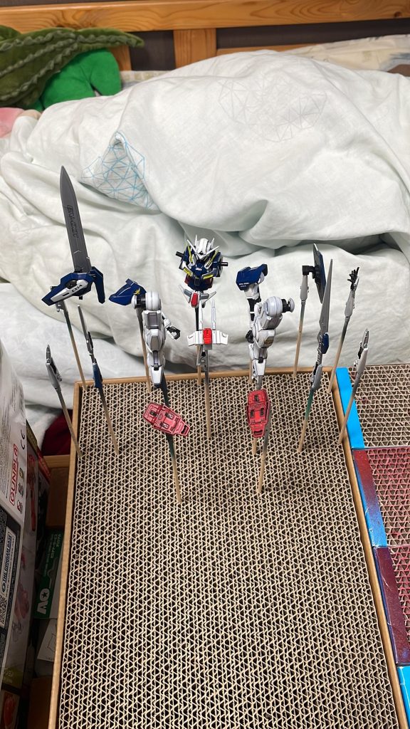 4️⃣トップコート塗装後、乾燥中