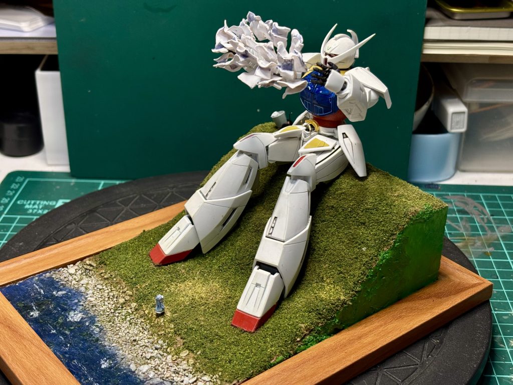レイアウト手前に川が流れてます
