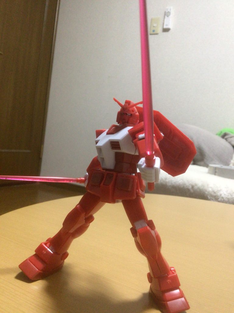 最後の写真ビームサーベルを両手持ち！ちなみに数字を選んで貼ることもできたけど今のところは貼る予定はないですでこの数字が良いって言うやつがあればコメントしていただければありがたいですザクの方もあるのでまた時間があったら作って投稿しますではまた(gandam-hand2)