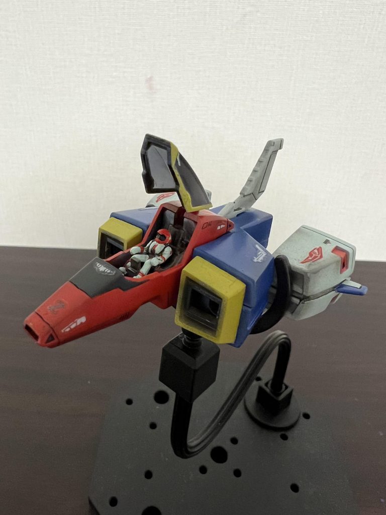 ジュドーも乗ってます。アニメじゃない！笑40年近く前のキットとは思えないですね。作ってて楽しかったです！今日はここまで、次はフォートレス形態と、MS形態をアップします！