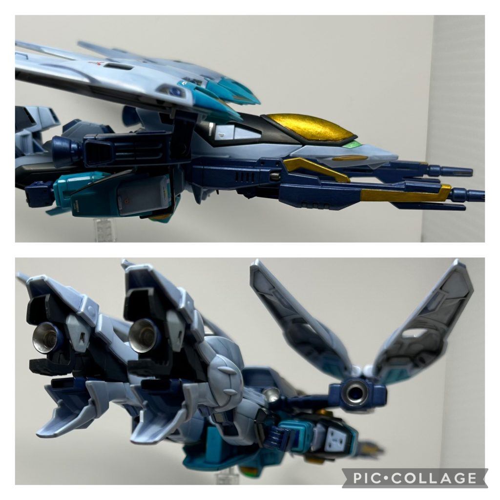 バーニアの裏側はシルバー、4アーティストマーカーを試しに。かなり良かったです。