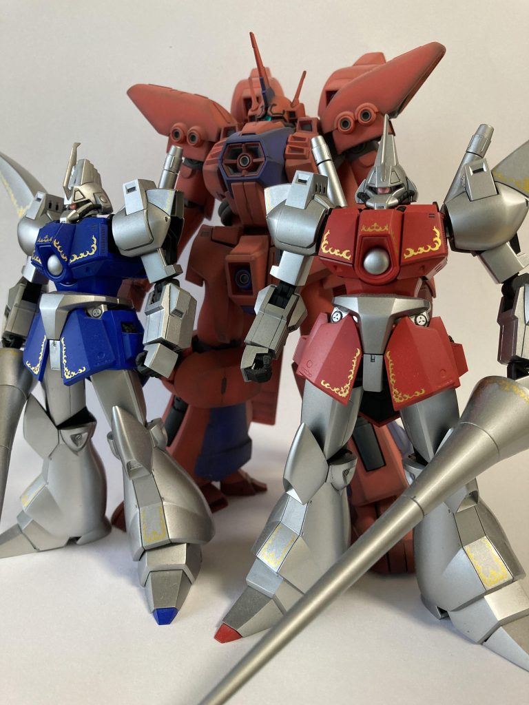 2個同時に塗装しましたが、さすがに大変ですね…ロイヤルガードを甘くみていました