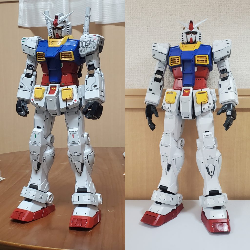 外装取り付け、スミイレスミイレなしだと、ノッペリした感じ