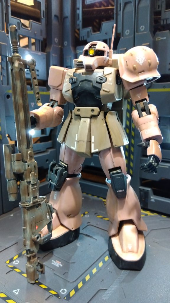 正面 砂漠迷彩の一つ、デザートピンクをチョイス。