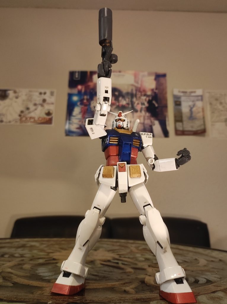 せっかく初代ガンダムが完成されたので、どうしても最終射撃をさせて大満足だった。
