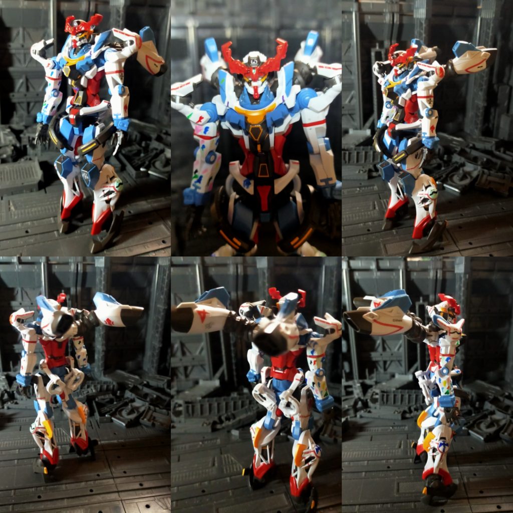 ジークアクス、プレーンのままだと目立たないのでクランバトルを挑んでいるパンク系をイメージしてカラーリング。アイカラーはエヴァ初号機イメージだからホワイト。