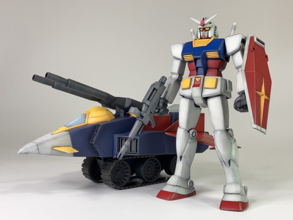 前回製作したガンダムと並べて…