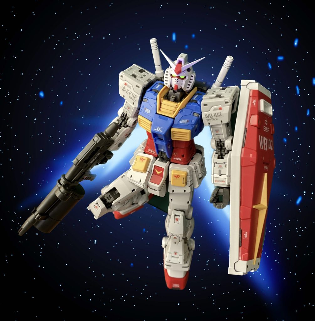 ガンダムと言えば、やはり宇宙空間での飛行シーンですね😊何気にこのショットが1番気に入ってます♫こうなるといよいよRGザクver.2.0のリリースが待ち望まれますね💡隣に並べたくなります✨