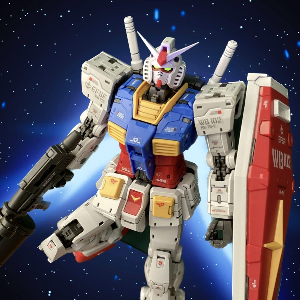 RG ガンダム ver.2.0 シーン再現①｜ゴッディさんさんのガンプラ
