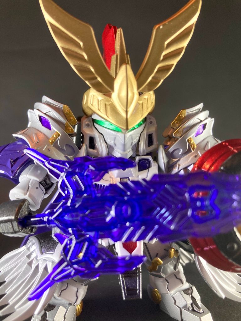 アーサー王物語群に登場する円卓の騎士といえばまだまだ魅力的な人物モチーフ候補が大勢いますし、ランスロット卿も原典で辿った激動の後半生が大変面白い題材で、なおかつSDガンダムフォースの方の嵐の騎士トールギスの合体機構や強化形態設定とも重なる部分がありますので、今後いろいろ改修や製作を続けて行きたい構想と意欲が湧き上がっております。また次回企画の開催がありましたら、ぜひ積極的に参加させて頂きたいと思います。以上、閲覧頂きありがとうございました。