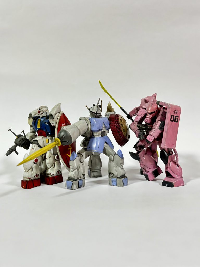 最後に端からガンダノス、ギャンダノス、ザクノスの集合写真♪