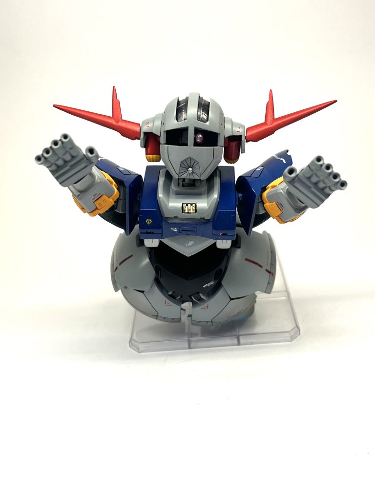 基本的にはRGディテールの簡易版の落とし込みです、トップ画像のポーズを決めたいがために頑張りました首、胴体二重関節仕込んでいます