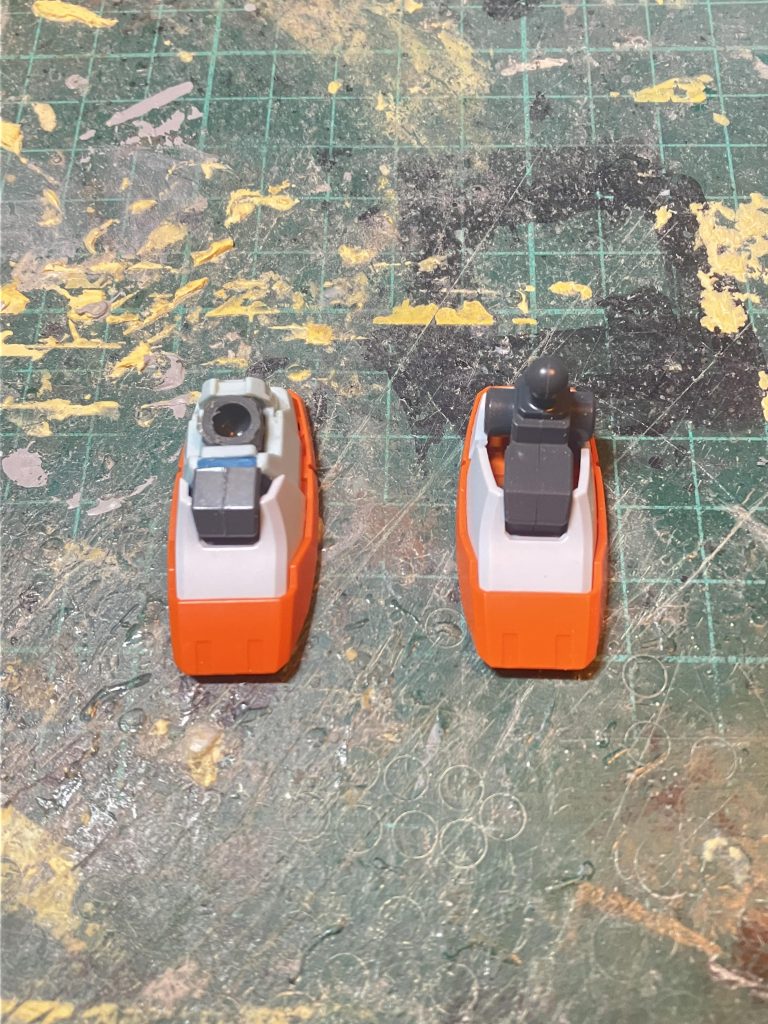 足首の改造大きな足にするにも、そのままでは付かないため、ここもミキシングしました