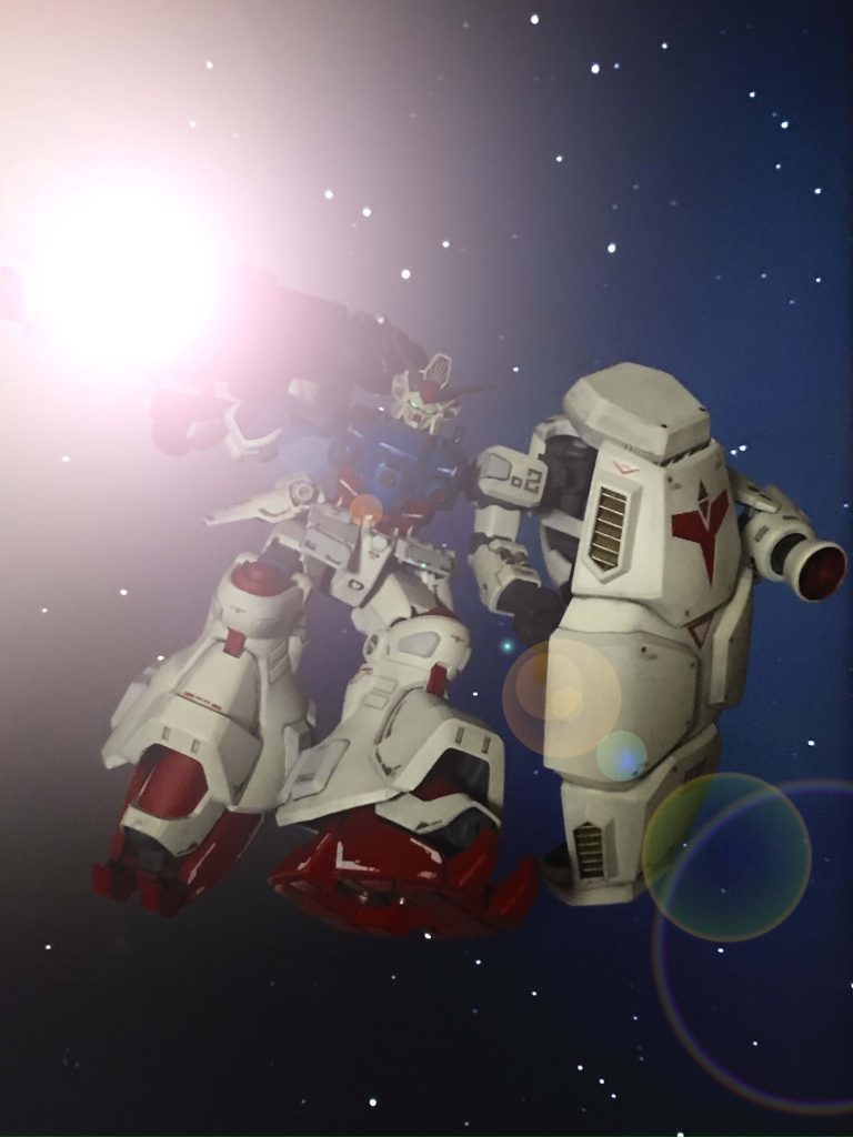 ガトー「再びジオンの理想を掲げるために、星の屑成就のために、ソロモンよ、私は帰ってきたぁぁぁ～」一撃が放たれ、地球連邦艦隊は総数の2/3を失う・・・。