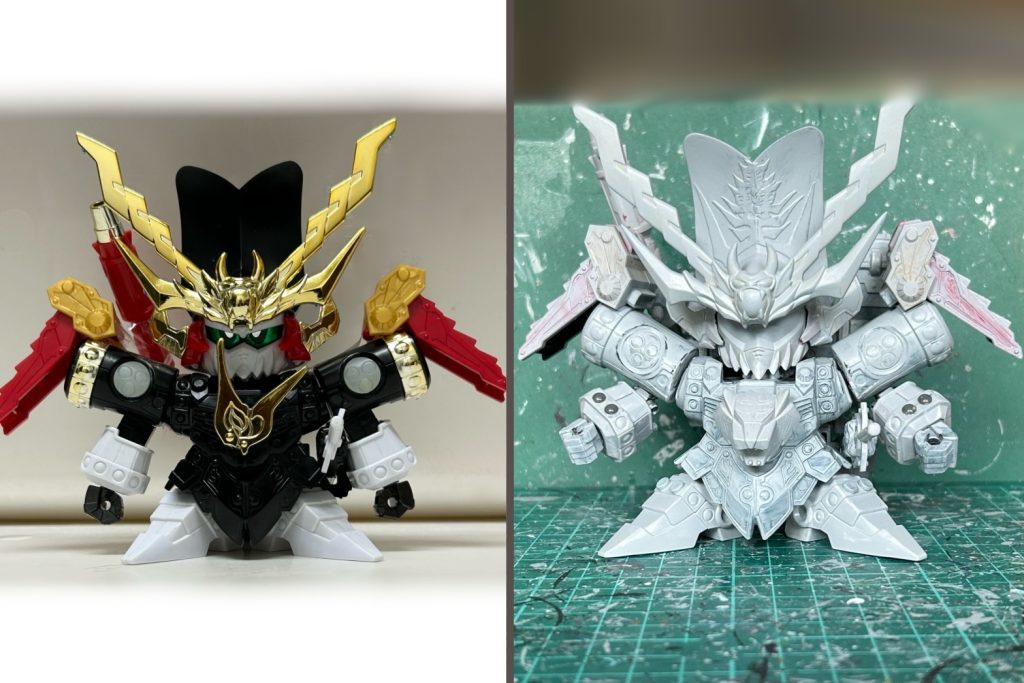 左：パチ組、右：形成後