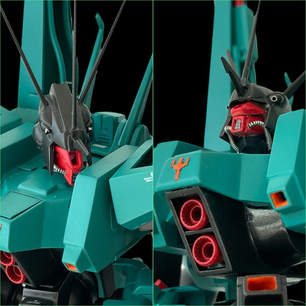 接着による固定式の頭部も可動できるように改修しています。ちなみに頭部の動力パイプはギターの弦です。そのうちサビそう…