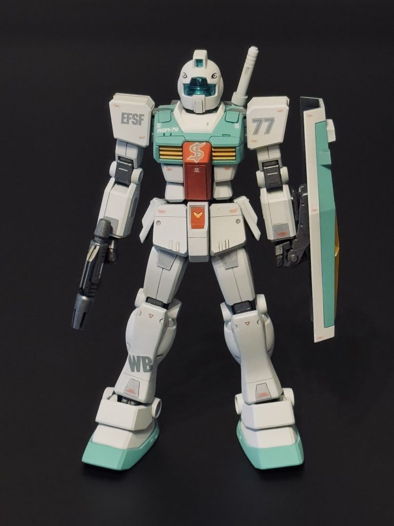 プレバンのスレッガー搭乗機の形状に寄せて、ちょこちょことディティールアップ