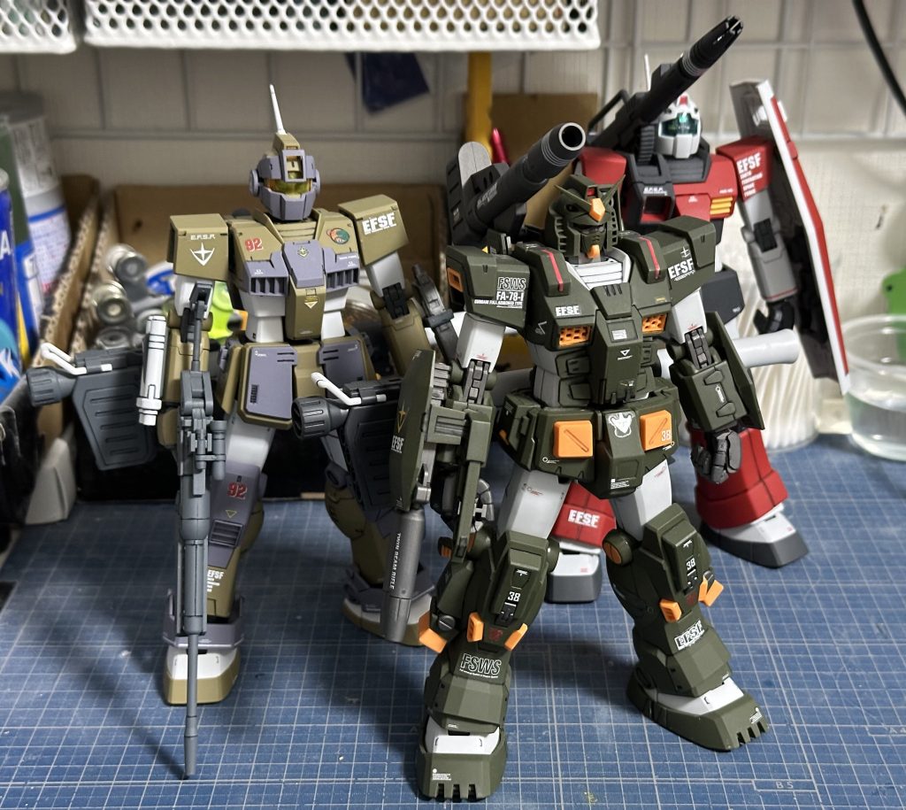 ＭＧ地球連邦軍ＭＳＶ御三家。あとはＧＭライトアーマーが個人的に欲しいな、、、。 