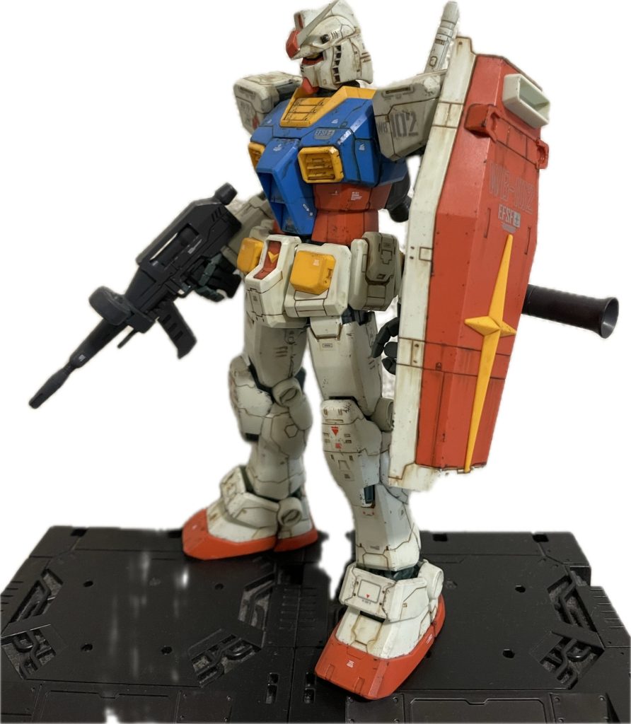 素組の後にウェザリングマスターとリアルタッチマーカー、スポンジチッピングと艶消しのトップコートで仕上げました。