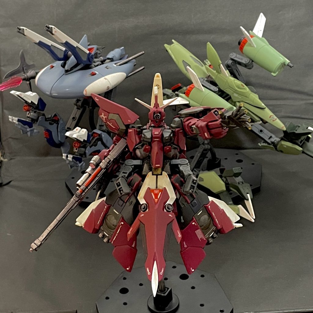 今回のSEED版ジオング「イージスガンダム モード: ジオング タイプMA」を以ってSEED世界とUC世界をクロスオーバーしたジオンMA風ゲテモノ改造シリーズ完