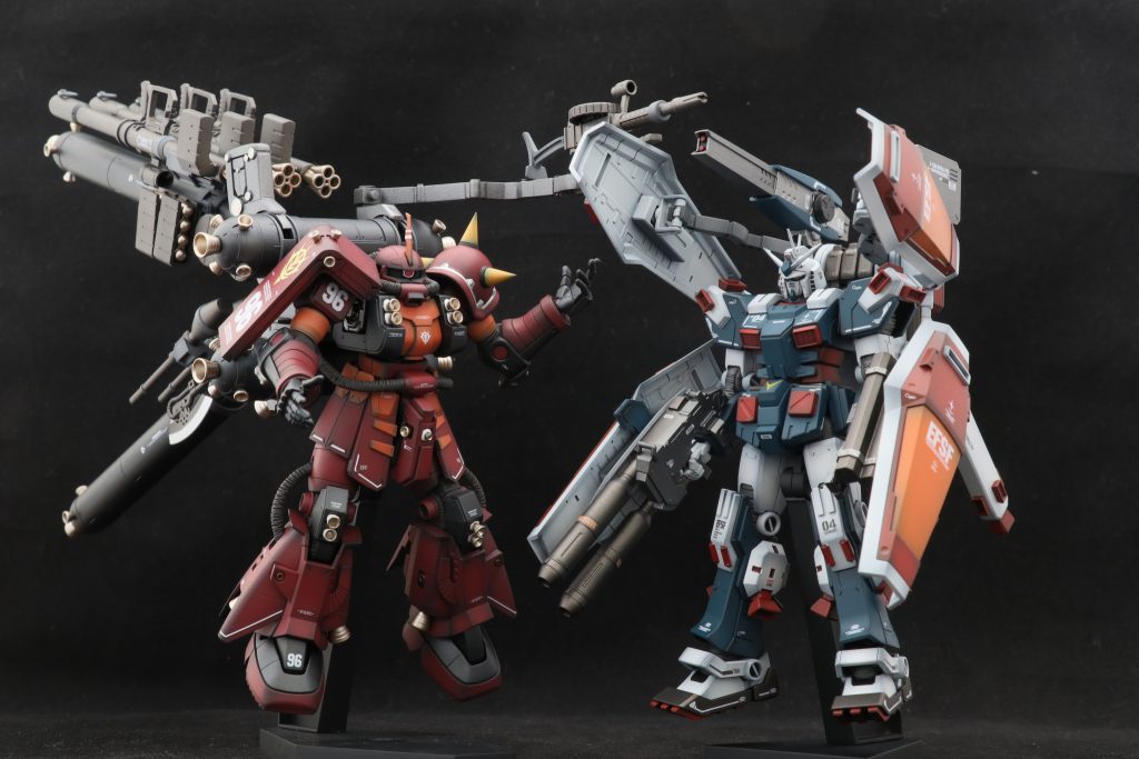 昨年の年越しガンプラサイコザクを添えて