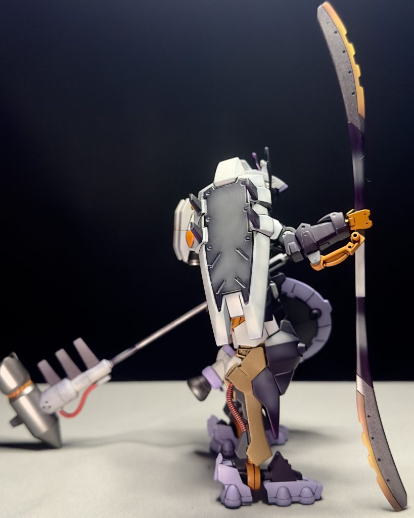 I understand why HGIBO kits get a bad rap. There are a lot of annoying seam lines on this kit and plenty of poly caps. Worth the work.