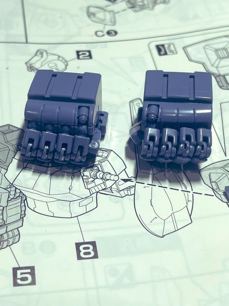 トリモチ穴がついているリックディアスハンド。オリジナル感強くて好きです。