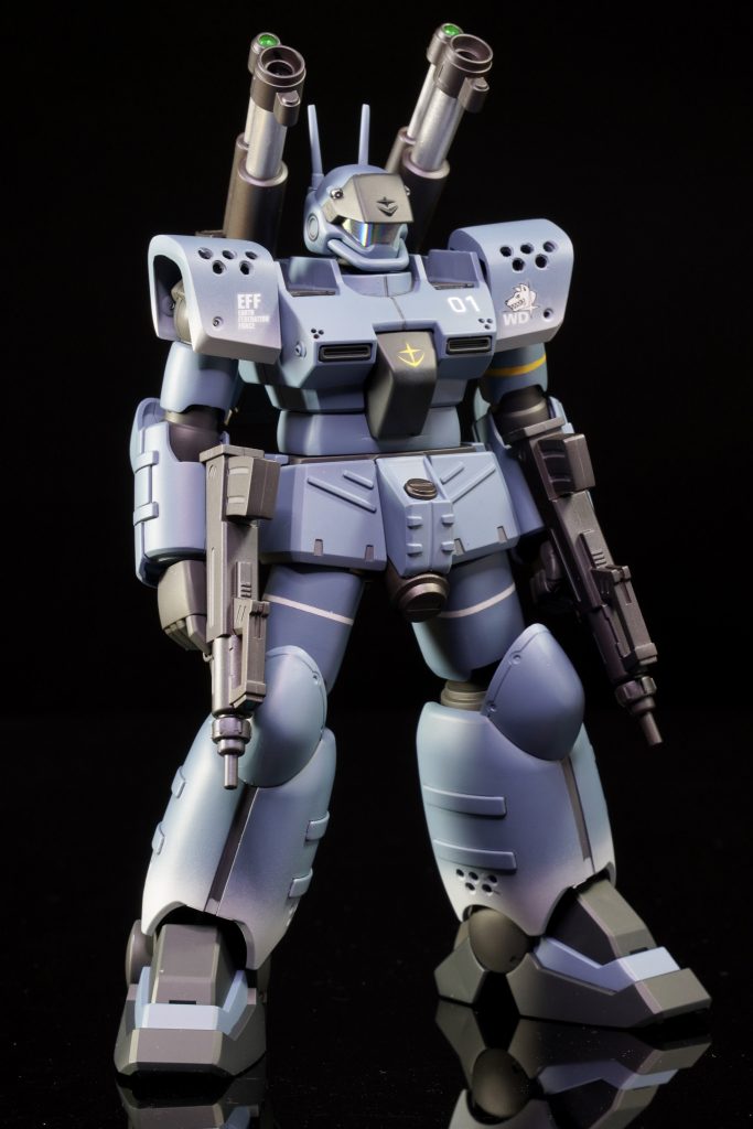 きっかけは積みにちょうどホワイトディンゴ隊の3機があったからです。制作するにあたって原作である小説を古本で購入して読んでみました。このガンキャノン量産型は出てこないんですね、、（一応、前情報で知ってはいましたが） 今回はかなり延長や短縮などおこないプロポーションがよくなるよう工作しております。なんか強そうやしカッコいいな！！