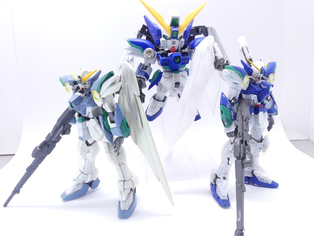 3大セラフィムが集結。塗装はプレイングブックにおおむね合わせています。後作るとしたら…MGSDはやめてね…