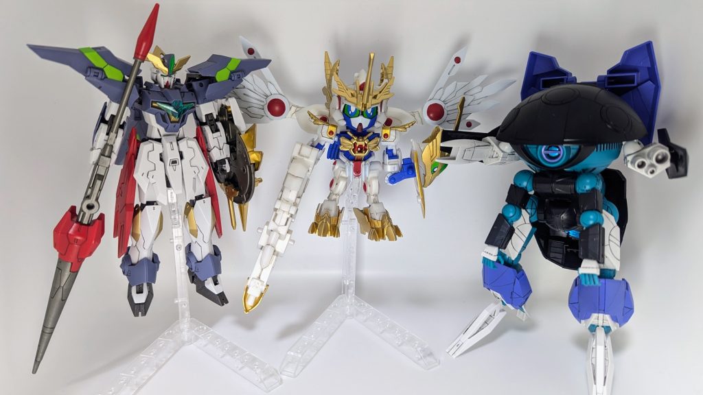 これでリライジングガンダムメンバーが揃ったけどユーラヴェンガンダムが引っ越しで梱包されてしまっているのでリライジングゴーできない