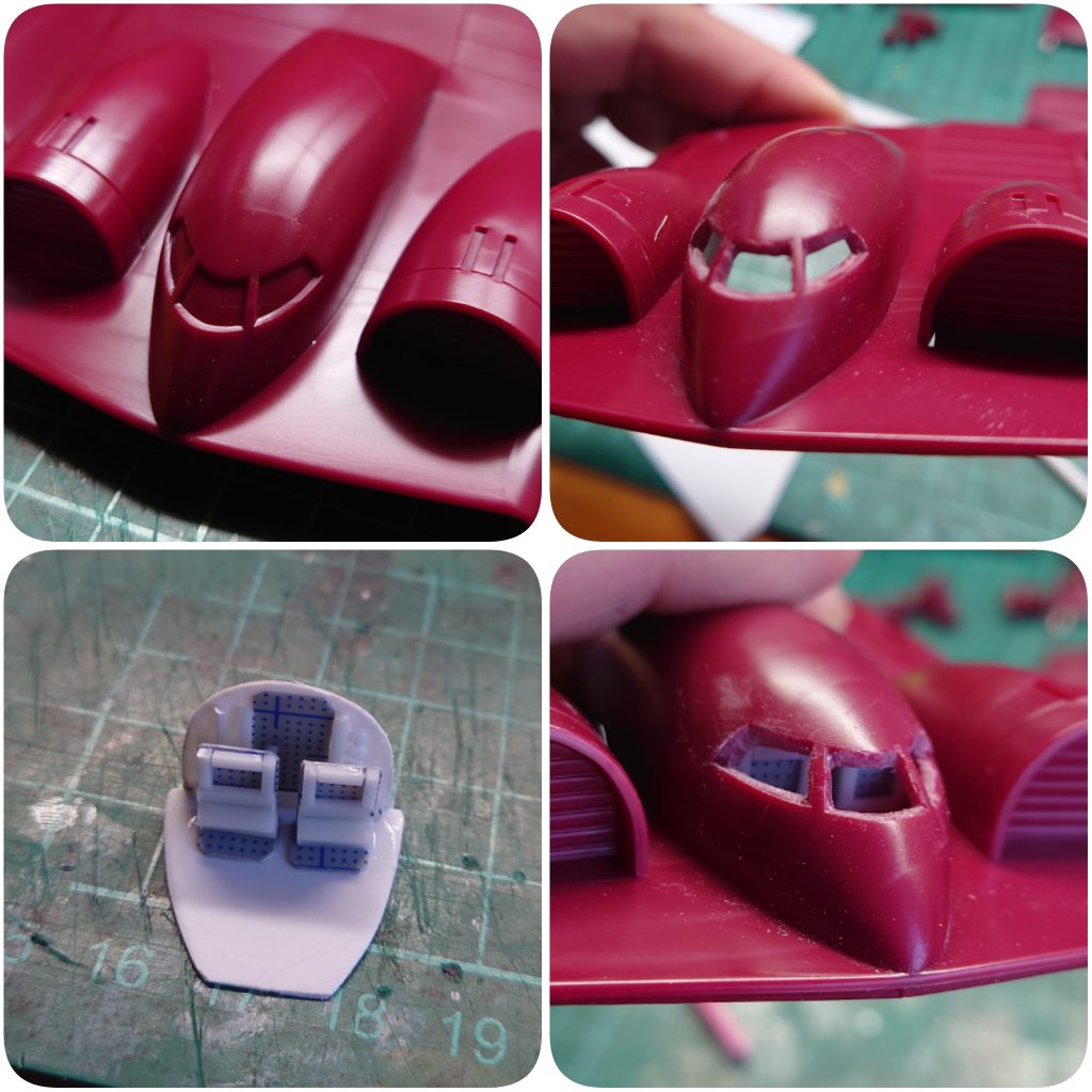 コックピットの制作です!プラ板、プラ棒で簡単に!