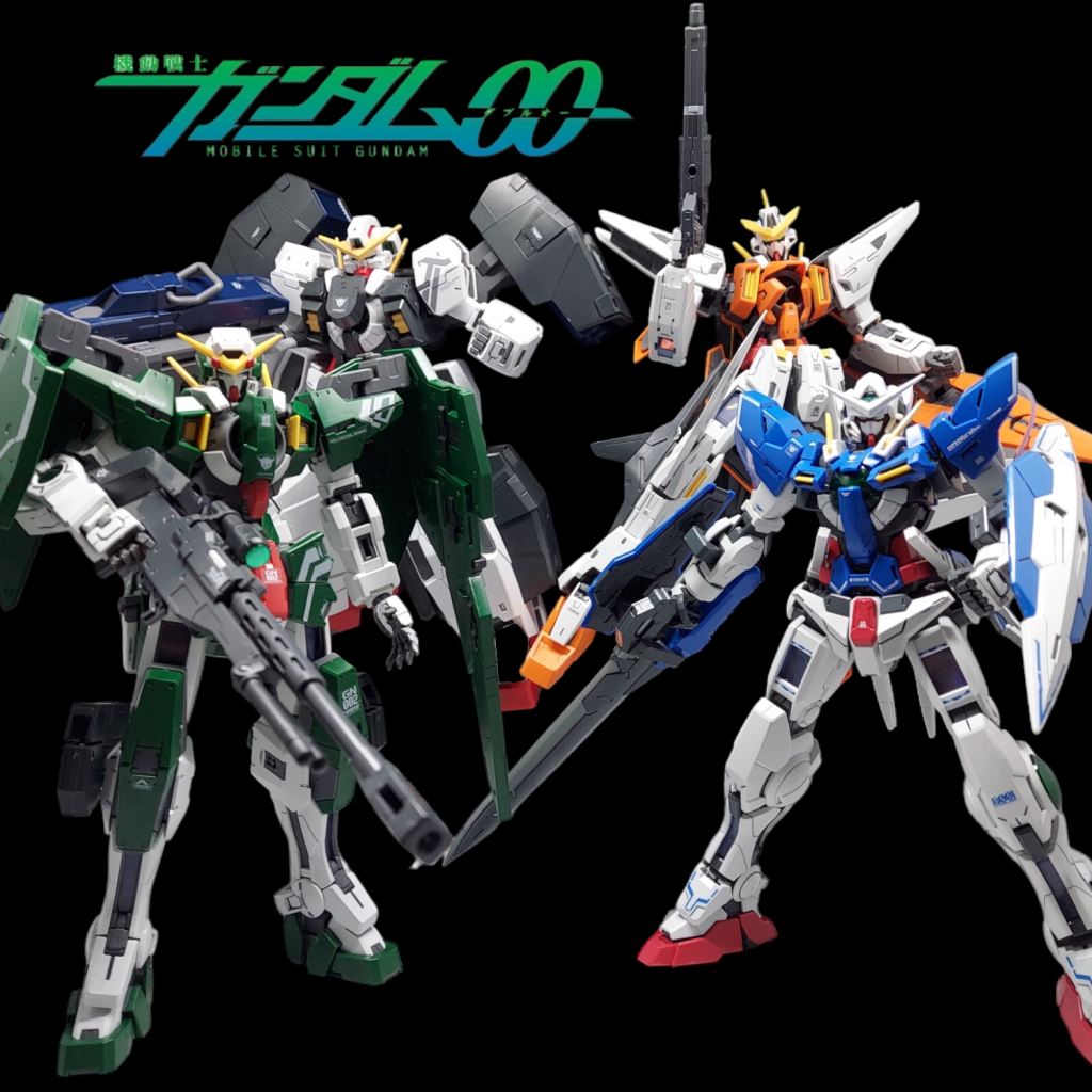 新品未組立MG1/100　ガンダムOOシリーズ　ソレスタルビーイング4種セット Photoroom-20250104_215027-