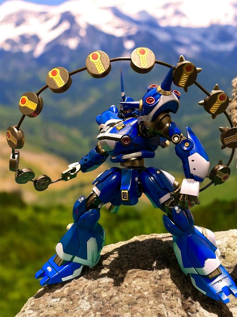 チェーンマインを展開🍩あまりにも厨二心をくすぐる武器ですよね🦍この塗分けは筆塗りだとやる気が起きなかったと思うので、エアブラシ買った甲斐がありました🦀