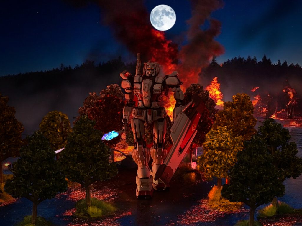 別チームからの攻撃を受け、迎撃に向かう敵機。味方の犠牲により生まれた一瞬の隙を突き、ソラリ大尉が放ったバズーカ弾が直撃する。「まさか…そんな！？」月を背に、炎の中を悪魔が歩み寄る。