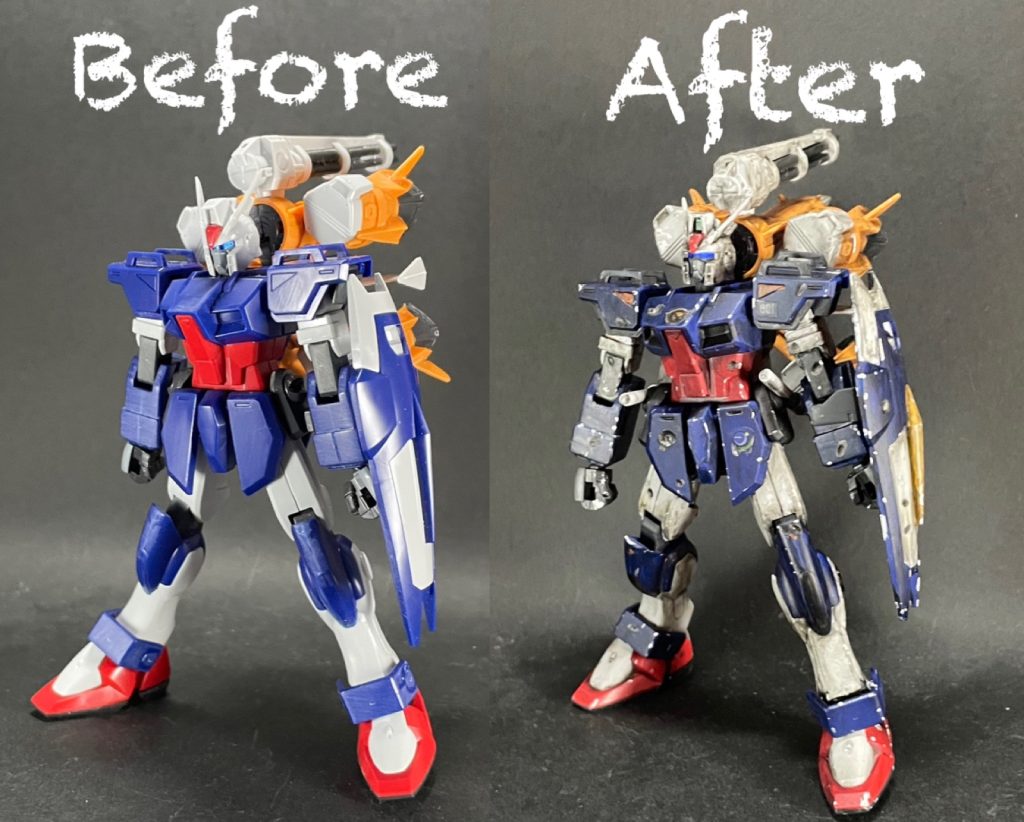 素組みとのビフォーアフター！成形色ベースですが、印象はかなり変わったと思います♪