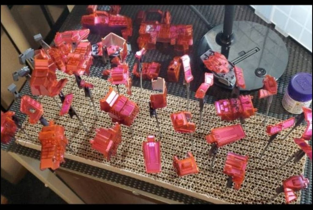 その後、表からクリアーパープルを吹いてみました!どうでしょうか?w