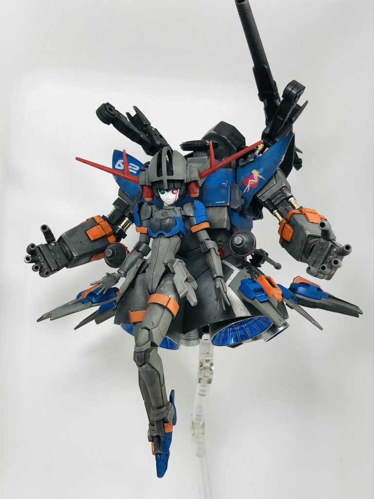 HGUC ジオング私の作品唯一の完全全塗装（たぶん）エアブラシ＋筆塗り＋ウェザリング難易度　★★★★☆作業時間　★★★★★敷居の高さ　★★★★★