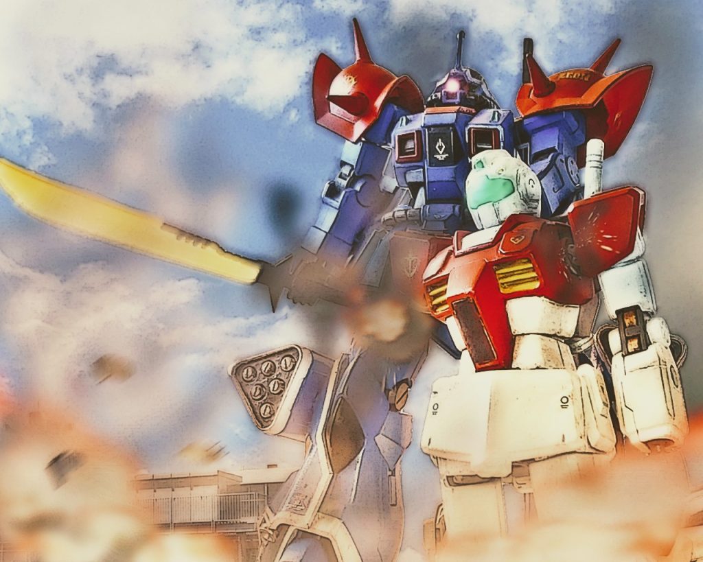 「……何処にいる、クルスト?」ニムバス・シュターゼンの乗るイフリート改は倒れたジムの首を後ろから強引に掴むと、ものともせず持ち上げた。片腕を失ったジムは脱力し力無く起きあがる。イフリート改の周りには無惨に斬られたMSの残骸と、焼けた鉄の匂いが漂う混沌とした炎が包んでいた。「実に他愛のない。こんな連中にEXAMを教え与えるなど愚の骨頂だ」ニムバスは憐れみの表情をしていたが、心の奥底では怒りの炎が地獄の様に燃え盛っていた。「…これだけの屍を重ねてもEXAMの反応が変わらんか…」ニムバスが撃墜したMSは殆どがコクピットを潰され中のパイロットは皆生きてはいないだろう。唯一持ち上げられたジムのコクピットが無傷であったが、それは不幸中の幸いとは呼べなかった。中のパイロットは機能停止した暗闇のコクピット内で、いつ自身に終止符が打たれるか恐怖に震えていた。「…あれは?」ニムバスは基地にあるシャトル発射場に気づく。その周囲だけ水蒸気による白煙が立ち込めており、異彩を放っていた。イフリート改のモノアイをズームにし熱源探知に切り替える。「大きさからみて中型のシャトルのようだな。MSなら1機は搭載可能か……?」蒼き狂騎士はフッと笑うと狙いを決めた。そして掴んでいたジムを前に出すと躊躇うことなく後ろから胴体部をヒートサーベルで貫く。ジムはパイロットを失い爆散すると、ただの鉄屑と化した。「…自らの目で確かめるまでだ…」