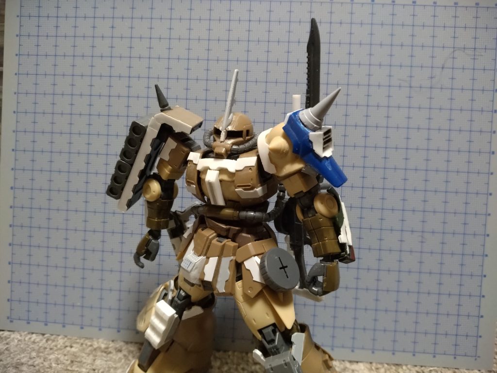 塗装前に撮ってた最後の姿このあと右膝は別パーツを接着